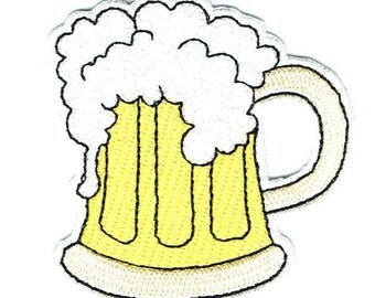 Beer Iron On Patch Embroidered Applique