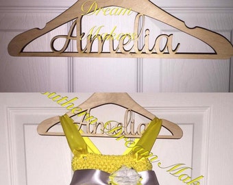 Personalized hanger, Personalized Wedding Dress Hanger, Flower Girl Hanger, Tutu Hanger, Bridesmaid Gifts, Wedding Accessories