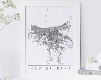  New  orleans  map Etsy