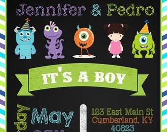Monster Inc Baby Shower Invite