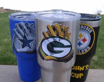 New! Green Bay Packers "Glove" 30oz Custom Tumbler Decal Sticker FREE Fast Shipping! Buy 2 Get 1 Free! Best Seller! Only Here! 2 Styles!