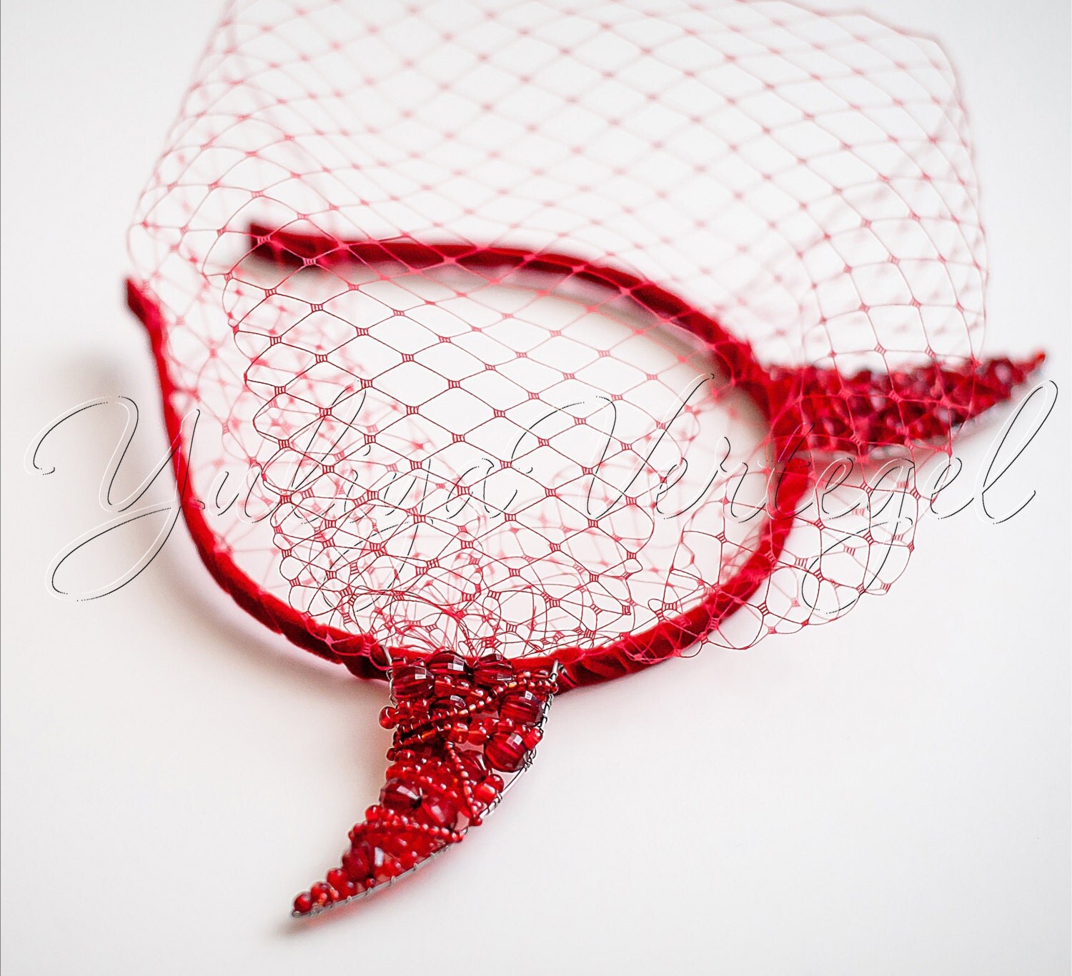 RED Horn Horn Headband Devil Horns Headband Wire Demon