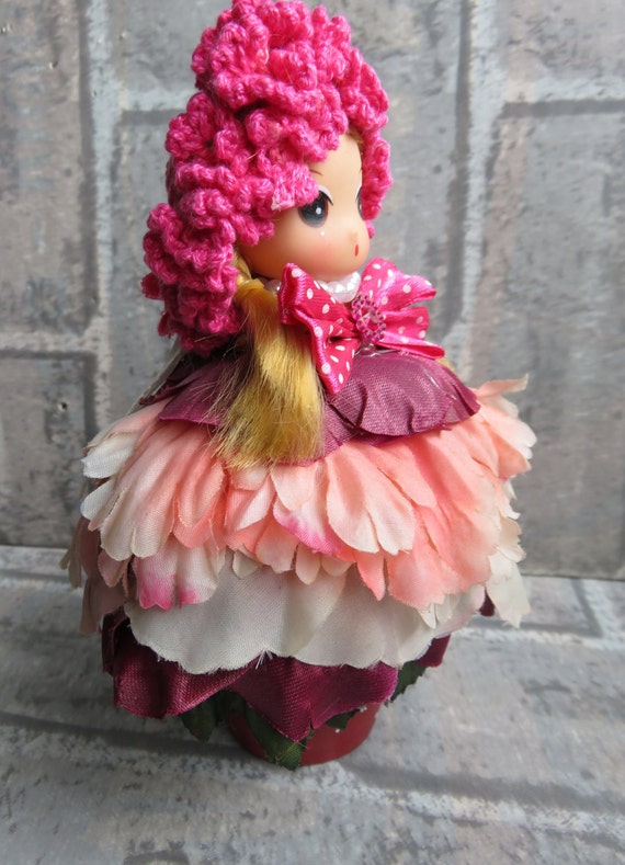 Flower Dressed Doll Clay Pot Doll Clay Pot Flower Dressed