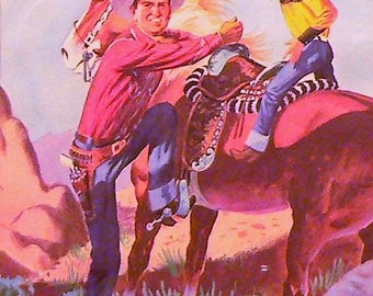 1955 Gene Autry Matted Vintage Print Western Cowboy