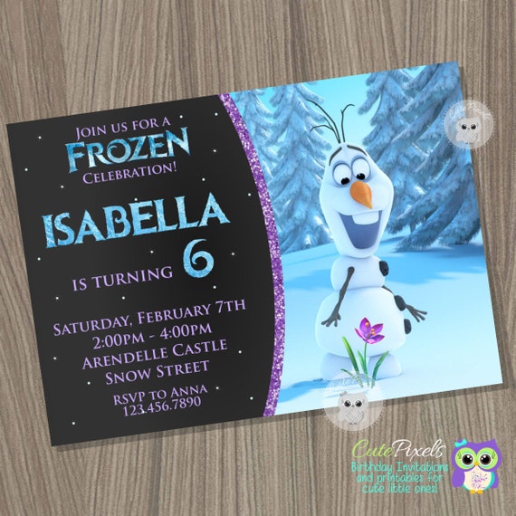 Frozen Invitation, Disney Frozen, Olaf Invitation, Frozen Birthday, Frozen Party, Frozen Olaf, Frozen Birthday Invitation, Frozen movie Il_570xn