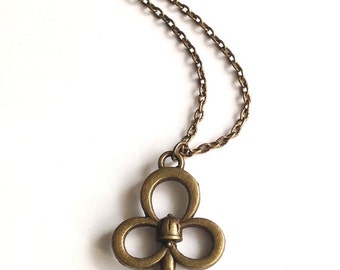 Antique Bronze Key Necklace, Key Necklace, Key Pendant Necklace, Vintage Key Charm Necklace