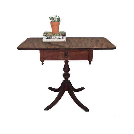 Vintage Mahogany Drop Leaf Table Imperial Grand Rapids End