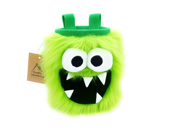 Green Five Toothed Monster Chalk Bag