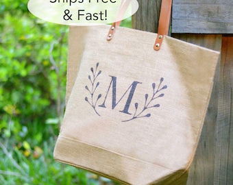 Personalized Tote Bag | Zippered Tote Bag with Pocket | Burlap | Wife Gift | Teachers Gift | Birthday Gift for Mom | Gift Ideas for Sister