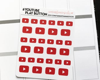 Youtube play button | Etsy