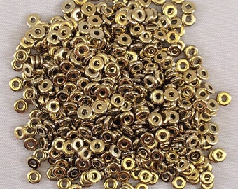 O Beads, 2x4mm, Crystal Amber Full, 00030-26440, 8 Grams, Czech Glass