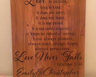 1 corinthians 13 4 7 | Etsy