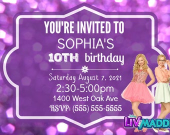 Liv And Maddie Birthday Invitations 7