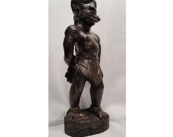 Wood Carving, West African Sculpture, Vintage Tribal, Ebony, Rare African Art, Unique