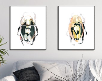Beetle Art Print Watercolor Beetle Print Insect Art Beetle Illustration Insect Print Beetle Wall Art Beetle Painting Bug Art