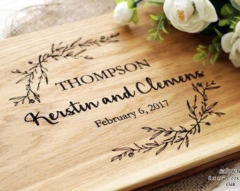 Personalized Cutting Board Gift Idea For Couple Wedding Gift Cutting Board Custom Wedding Gift Anniversary gifts for couples Bridal Shower