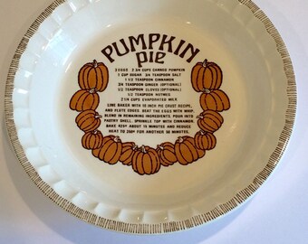 Pumpkin pie plate | Etsy