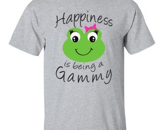 Gammy Shirt - Happiness is being a Gammy T-shirt - Grandma Gammy Tee - Best Gammy Gift - Tshirt for Gammy