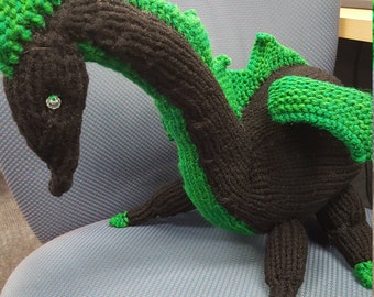 Knit Dragon Mitt Pattern PDF