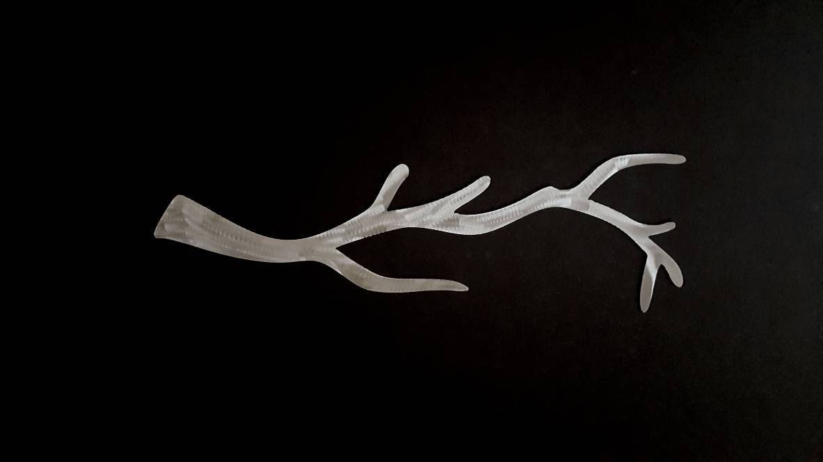 Tree Branch Wall Art/ Rustic Decor/Single Tree Branch Metal
