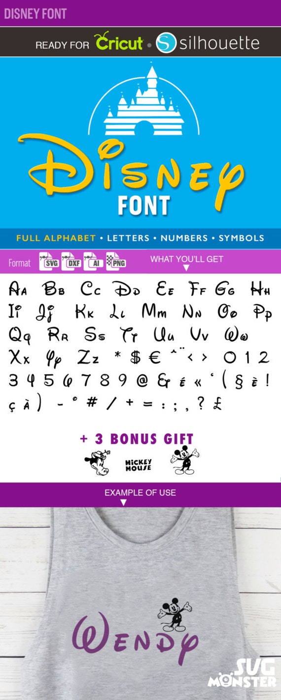 Download DISNEY FONT SVG Alphabet letter svg Cut Files Dxf for Cutter