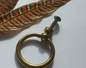 Original Stag Minstrel - Replacement - Brass Drawer Handle - Pull - Knob - Genuine - Ring