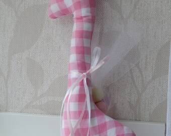 80pcs Baptism/Christening Bomboniere - Giraffe Plush Pillow. Baby Shower Favors with Sugar Almond Dragees