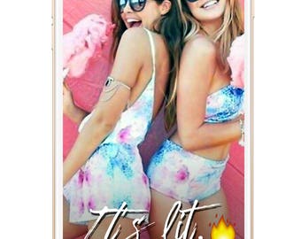 Snapchat Geofilter Birthday, Snapchat Birthday Geofilter, 21st Birthday Gift for Her, Birthday Filter, gold glitter filter, it's lit filter