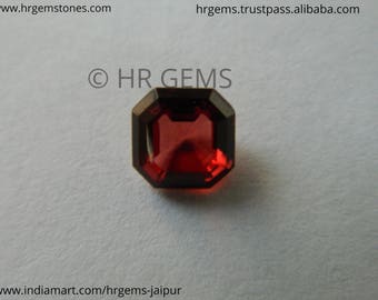 Mozambique Garnet asscher cut loose gemstone, garnet, asscher cut, Red garnet, gemstone, 6mm