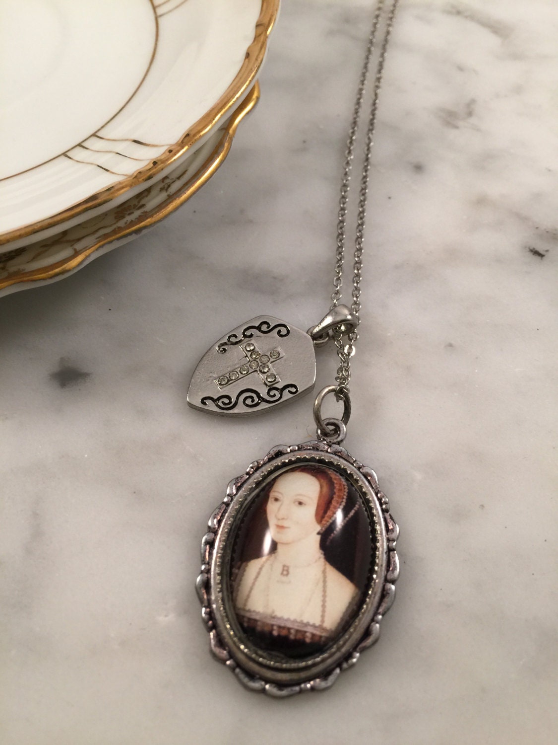 Anne Boleyn Necklace Tudor Necklace Gift for Her by justbedesigns