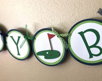 Instant Download Happy Birthday Printable Golf Party Banner