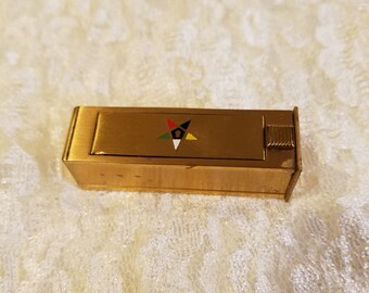 Vintage Eastern Star Elgin American Lipstick Holder with Mirror 1937