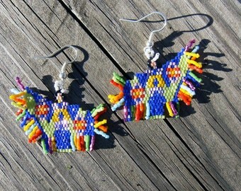 Native American style handmade beaded fancy shawl dancers