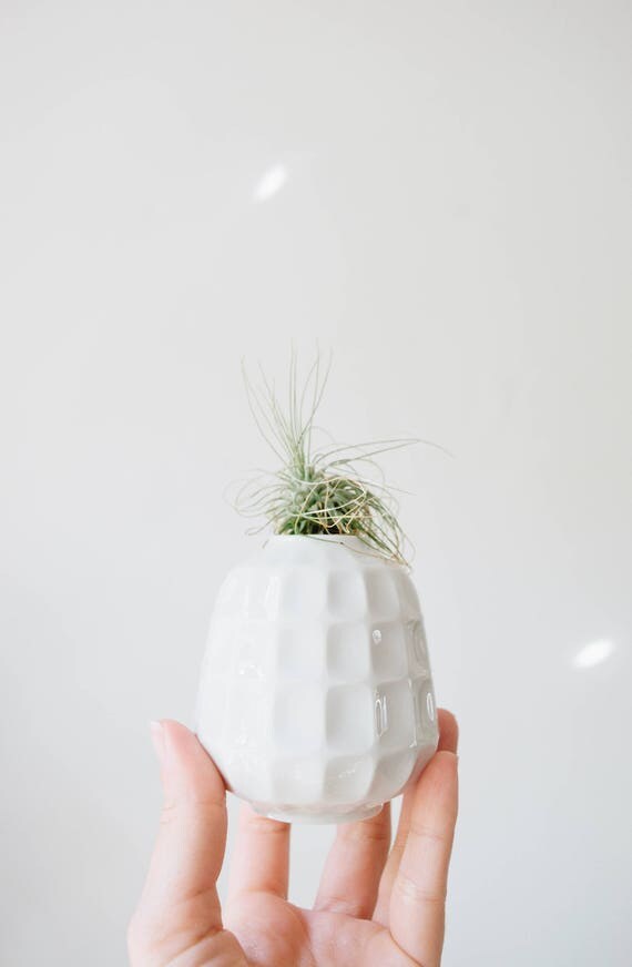 Mid Century Modern Glazed White Porcelain Mini Vase // Edelstein West Germany // Bohemian Home Decor