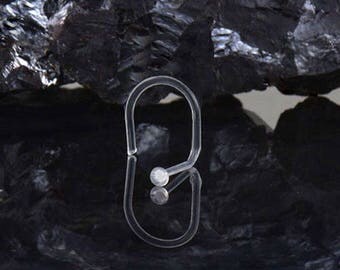Bioflex Nose Ring, Screw, Retainer Stud, 1.5mm Disc Design. Clear, Perfect for hiding piercings. 22G 20G 18G 16G. Nose Ring Backing.