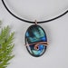 Large Labradorite Necklace, Oval Labradorite Pendant, Blue Stone, Strong Flash Labradorite, Copper Jewelry, Gifts For Her, Canadian Shop