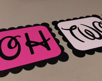 Age TWO Minnie Mouse Birthday Banner, Oh Two-Dles High Chair Banner, Pink Minnie Banner, DIY Banner, High Chair Birthday Banner
