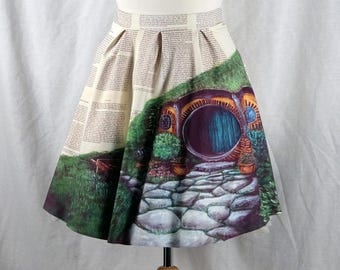 Lord of the Rings Skirt featuring The Hobbit Hole, Bagend, The Shire, Hobbiton, Baggins House