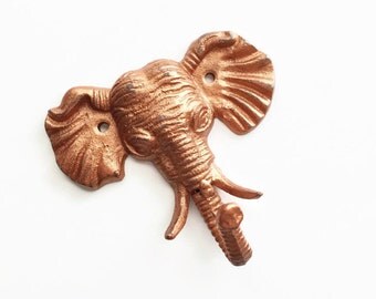 Elephant Nursery Decor, Elephant Wall Hook, Childrens Coat Hook, Safari Decor, Necklace Display, Towel Hanger, Eclectic Modern Decor
