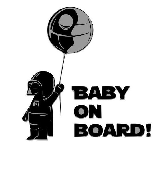 Darth Vader Baby On Board SVG