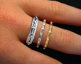 Sterling Silver Rosary Ring, Prayer Ring, First Communion Ring, Meditation Ring Handmade in Sterling Silver or 14kt Gold