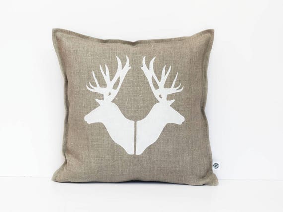 Deer pillows, Deer heads throw pillows, Deer pillow covers, Deer heads cushions, Decorative pillows, Accent pillows, Custom pillows 0362