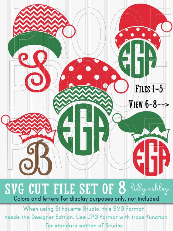 Download Christmas Monogram SVG Files Set of 8 cut files includes