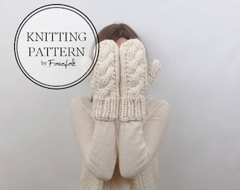 Knitting Pattern | Cable Knit Mittens | THE CARDIFFS Instant Download