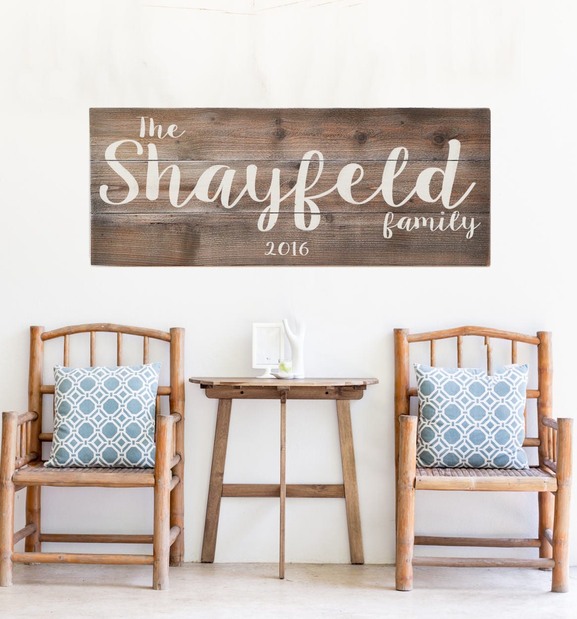 Large Last Name Sign Family Established Sign Personalized