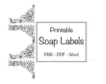 Soap Labels Printable Editable Label Digital Burlap Lace