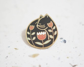 Cat Nap Enamel Pin // Hard Enamel - Enamel Pin - Pin - Lapel Pin - Flair - Brooch - Collar Pin - Hat Pin - By Justine Gilbuena