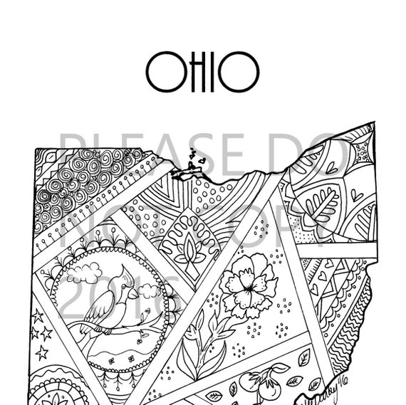 Ohio State Colouring Page