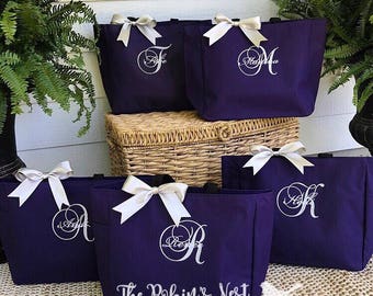 Bridal Party Tote Bags | Bridesmaids Gifts | Tote Bag | Monogrammed | Bachelorette Party Gift | Wedding Bag | Bridesmaids Bags Gift Ideas