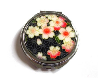 CHERRY BLOSSOM MIRROR - Sakura Mirror - Sakura Accessories - Flower Mirror - Floral Mirror - Bridesmaids - Bridal Party - Wedding favors